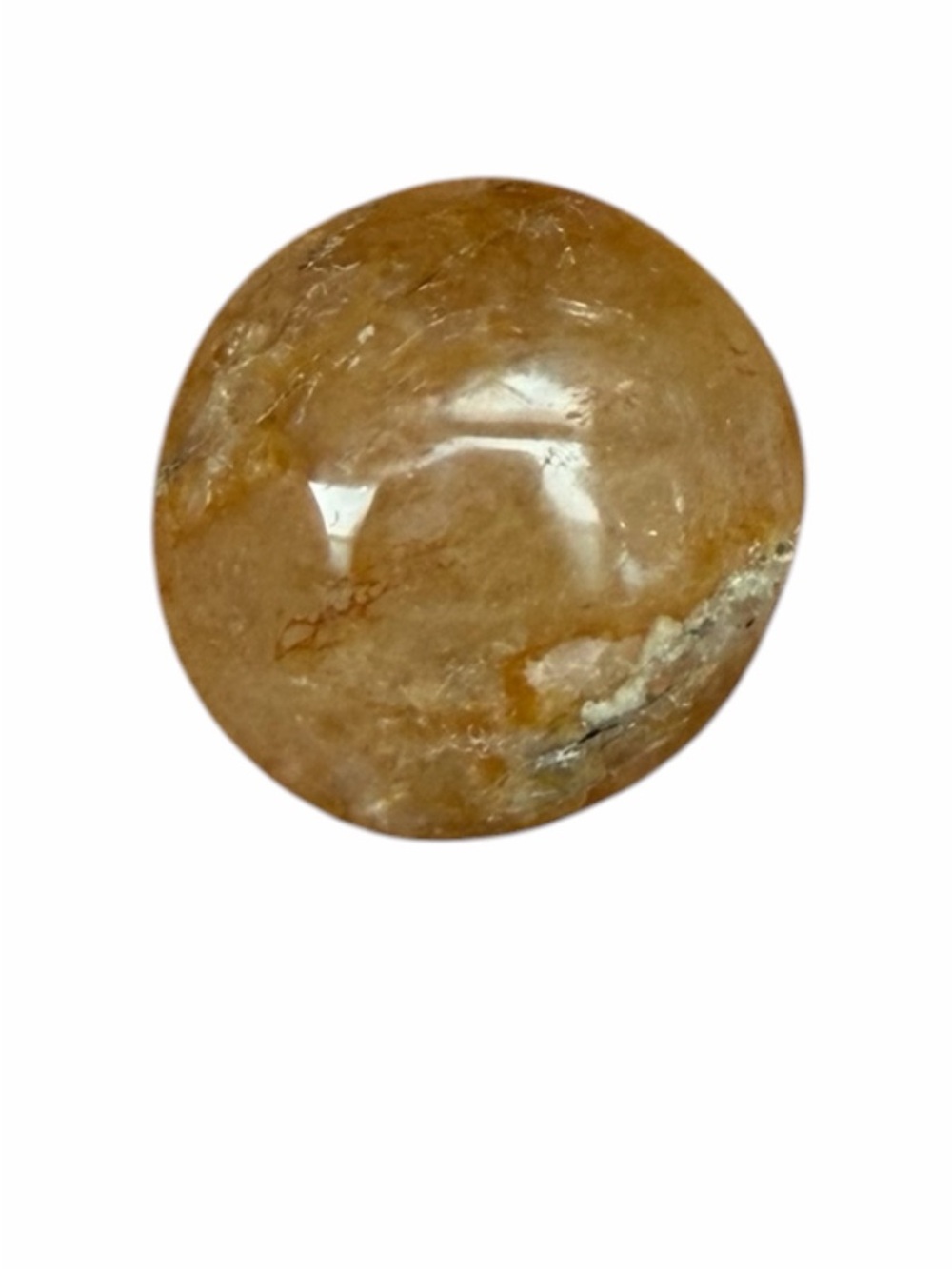 Polished Golden Sunstone Cabochon - Natural Gemstone ~1.5”
